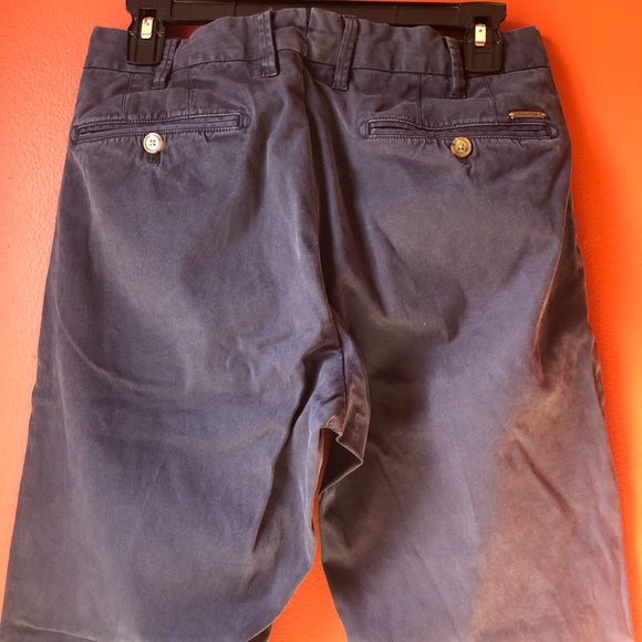 ❤️Massimo Dutti Blue/ Grey Chinos Slacks Pants 30 - Picture 4 of 8